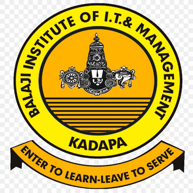 Kadapa Balaji Institute Of IT & Management Organization Logo, PNG, 910x910px, Kadapa, Area, Badge, Balaji, Balaji Institute Of It Management Download Free