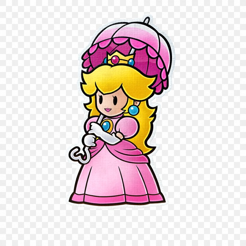 Paper Mario: Color Splash Princess Peach Super Paper Mario, PNG, 1000x1000px, Watercolor, Cartoon, Flower, Frame, Heart Download Free