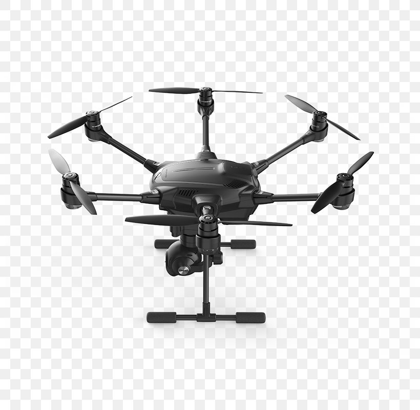 Yuneec International Typhoon H Gimbal Unmanned Aerial Vehicle 4K Resolution, PNG, 800x800px, 4k Resolution, Yuneec International Typhoon H, Aerial Photography, Aircraft, Black And White Download Free