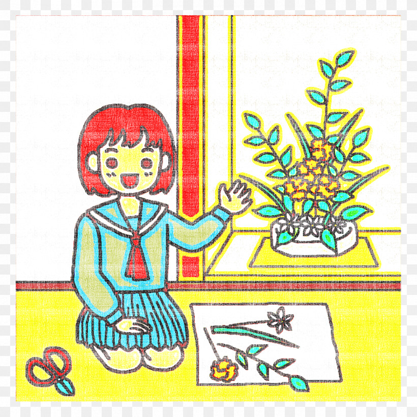 Cartoon Drawing Child Art Happiness Flower, PNG, 1400x1400px, Cartoon, Child Art, Drawing, Flower, Happiness Download Free