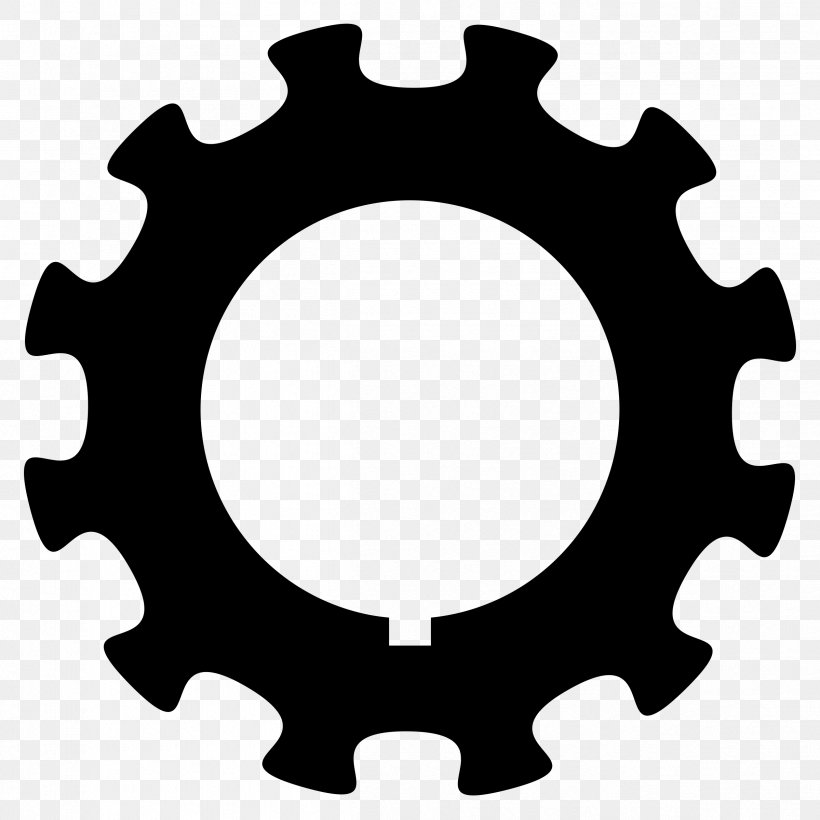 Symbol, PNG, 2399x2400px, Symbol, Bicycle Part, Black And White, Drawing, Gear Download Free