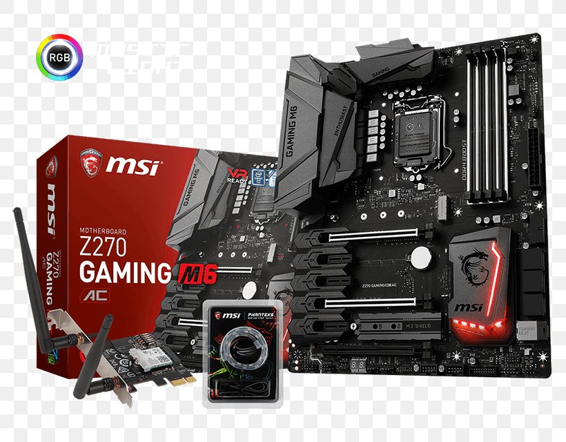 Intel MSI MSI Z170A GAMING M6 AC Z170 7A78-008R LGA 1151 Motherboard MSI H270 GAMING PRO CARBON, PNG, 800x640px, Intel, Atx, Central Processing Unit, Computer Component, Computer Hardware Download Free