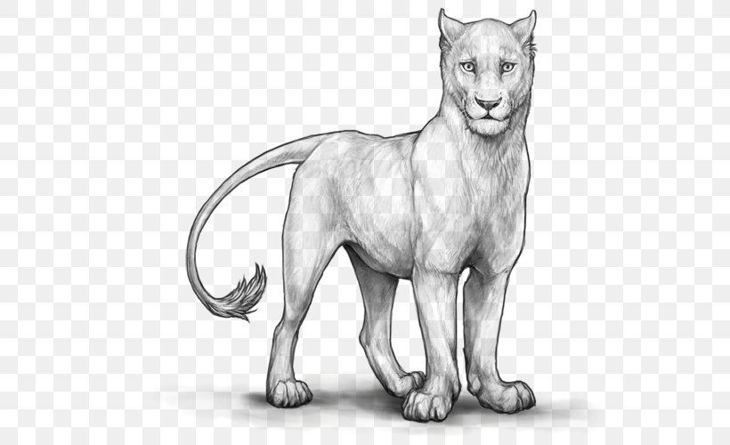 Cat Lion Line Art Drawing Mammal, PNG, 640x500px, Cat, Animal, Artwork, Big Cat, Big Cats Download Free