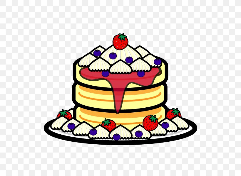 Pancake Shortcake Christmas Cake Clip Art, PNG, 600x600px, Pancake, Artwork, Black And White, Bread, Cake Download Free
