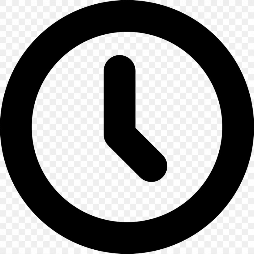 Download Clock, PNG, 980x982px, Clock, Area, Black And White, Font Awesome, Number Download Free