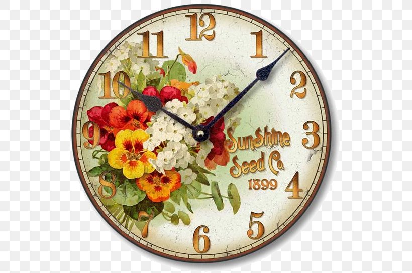 Floral Clock Clock Face Alarm Clock, PNG, 550x544px, Clock, Alarm Clock, Clock Face, Daylight Saving Time, Decorative Arts Download Free