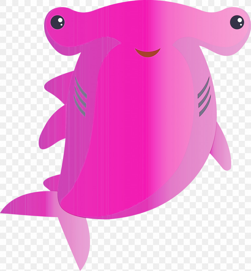 Pink Cartoon Magenta Sea Turtle Fish, PNG, 2779x3000px, Watercolor, Cartoon, Fish, Magenta, Paint Download Free