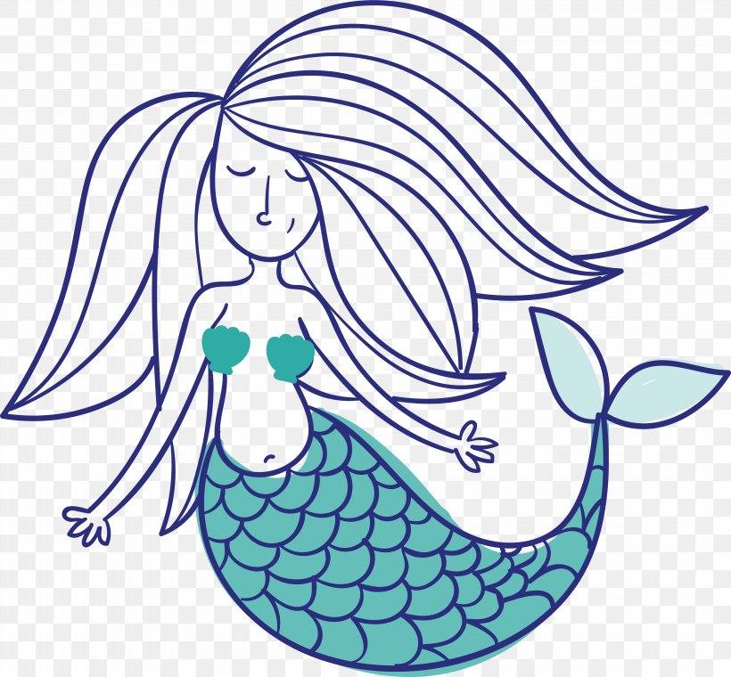 Mermaid Euclidean Vector Drawing Legend Siren, PNG, 4280x3971px, Watercolor, Cartoon, Flower, Frame, Heart Download Free