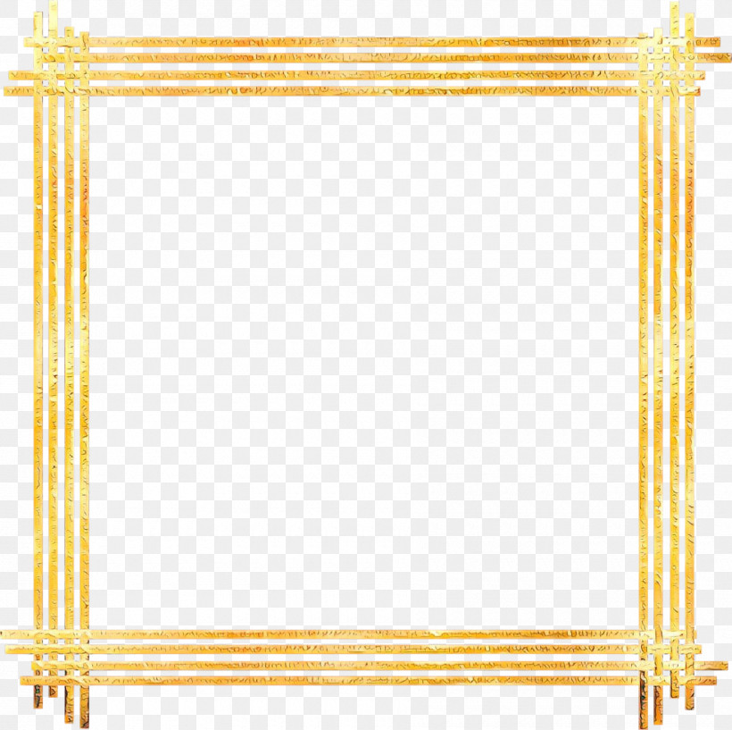 Picture Frame, PNG, 1800x1795px, Yellow, Line, Picture Frame, Rectangle Download Free
