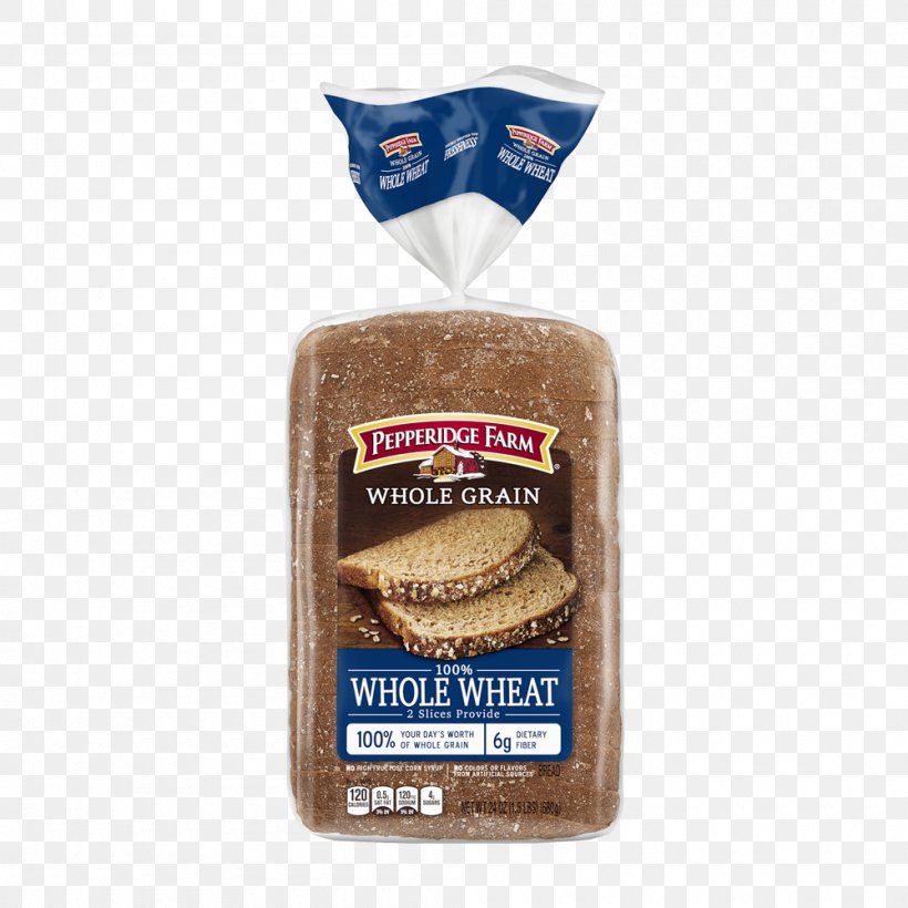 White Bread Whole Wheat Bread Whole Grain Pepperidge Farm, PNG, 1000x1000px, White Bread, Bread, Cereal, Ingredient, Multigrain Bread Download Free