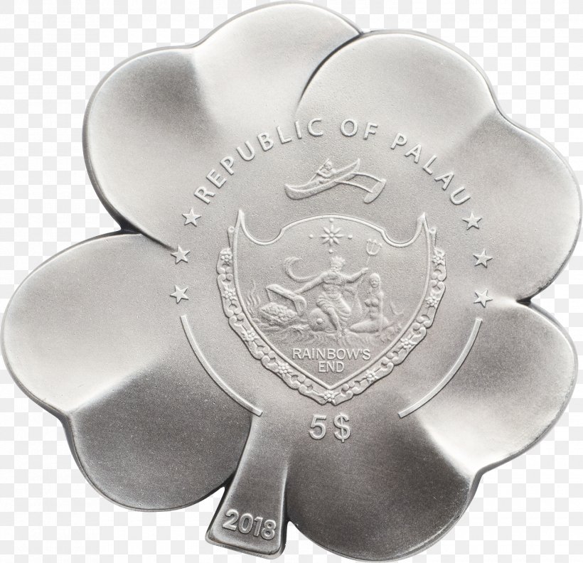 Palau Silver Coin Clover, PNG, 1500x1450px, 2018, Palau, Clover, Coin, Currency Download Free