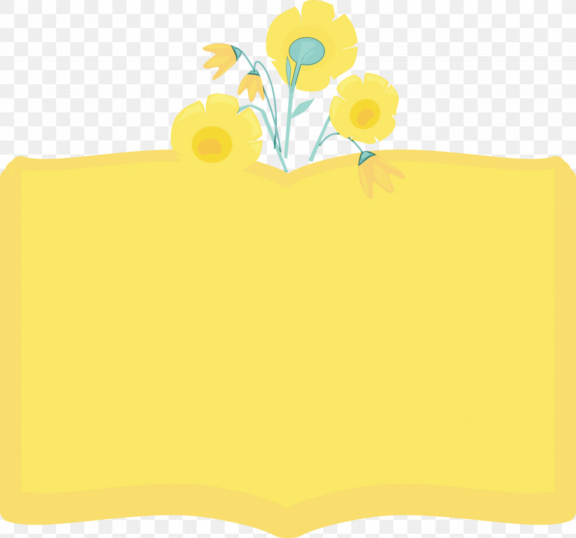 Rectangle Yellow Flower Meter Material, PNG, 3000x2806px, Flower Frame, Book Frame, Flower, Geometry, Material Download Free