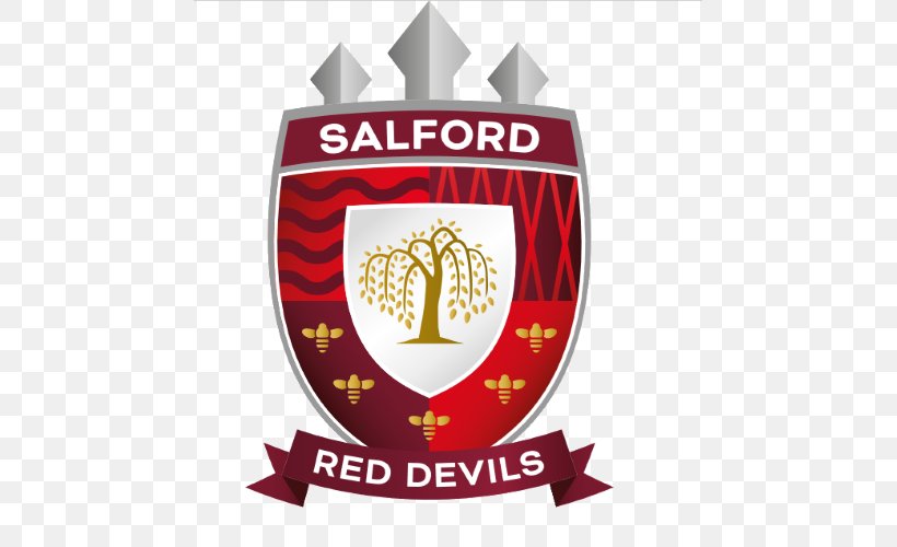 Salford Red Devils St Helens R.F.C. Super League Warrington Wolves Hull Kingston Rovers, PNG, 500x500px, Salford Red Devils, Badge, Brand, Castleford Tigers, Catalans Dragons Download Free