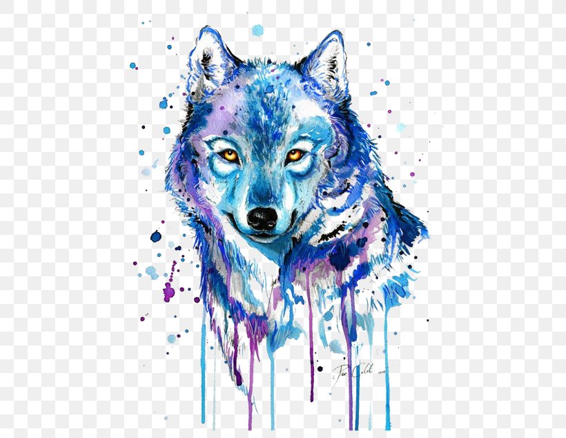 Gray Wolf Tattoo Watercolor Painting Drawing, PNG, 650x634px, Gray Wolf, Animal, Art, Canvas, Canvas Print Download Free