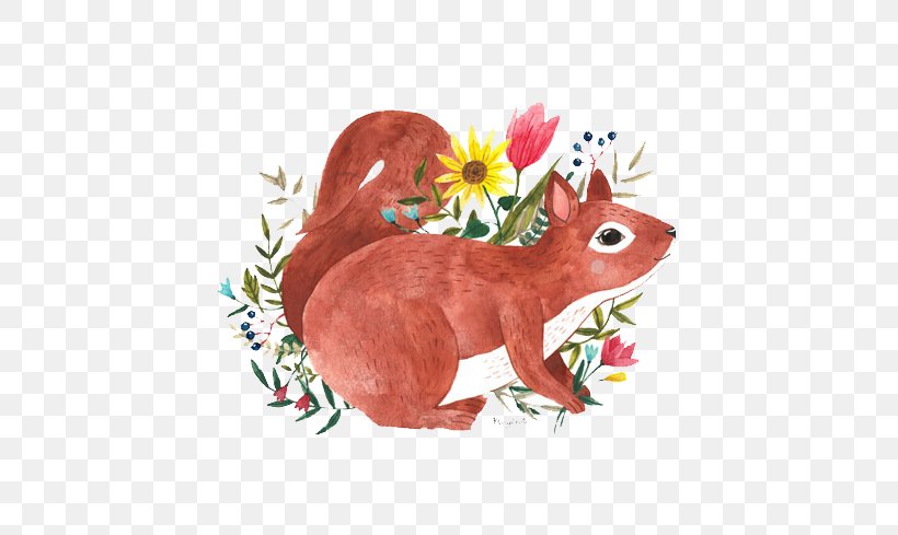 Squirrel Illustration, PNG, 600x489px, Squirrel, Designer, Fauna, Mammal, Positron Emission Tomography Download Free