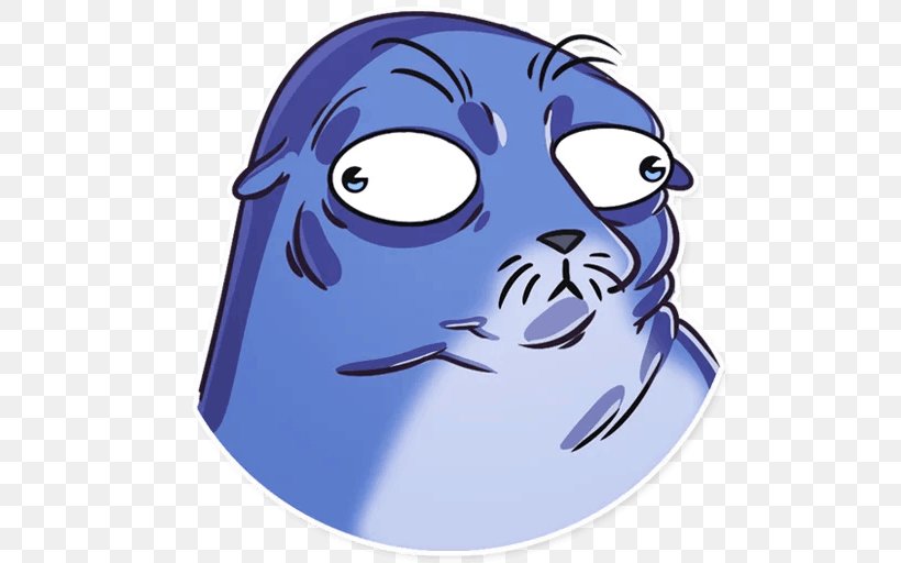 Telegram Sticker Seals Harbor Seal Clip Art, PNG, 512x512px, Telegram, Blue, Cartoon, Character, Electric Blue Download Free