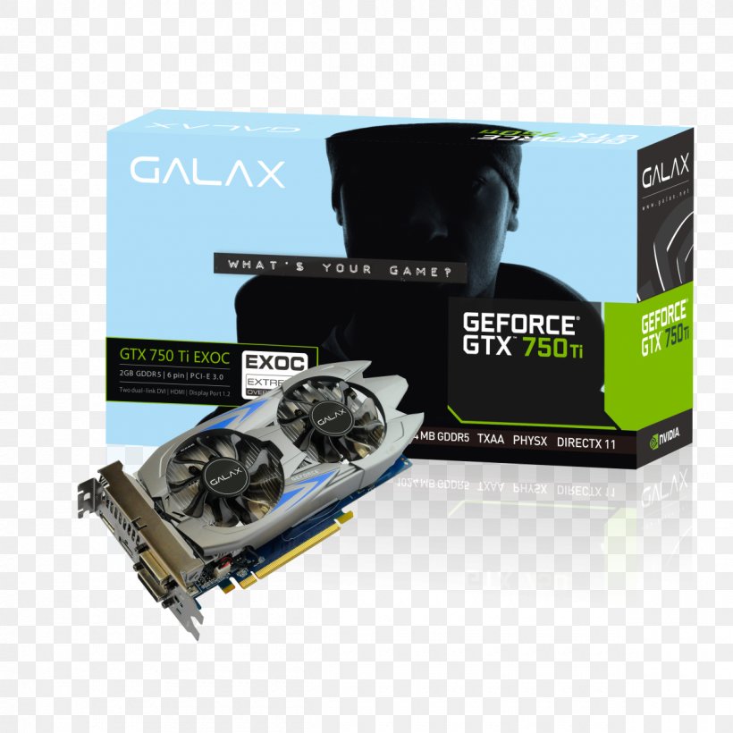 Graphics Cards & Video Adapters NVIDIA GeForce GTX 750 Ti GDDR5 SDRAM PCI Express, PNG, 1200x1200px, Graphics Cards Video Adapters, Computer, Computer Component, Cuda, Digital Visual Interface Download Free