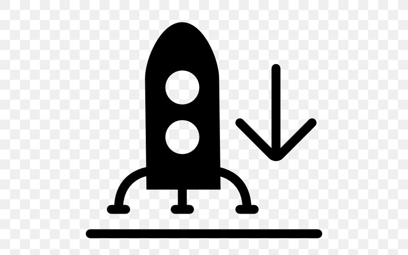 Landing Rocket Spacecraft Clip Art, PNG, 512x512px, Landing, Black And White, Model Rocket, Moon Landing, Outer Space Download Free