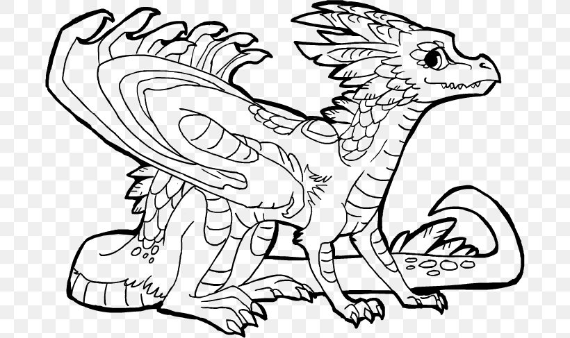 Line Art Drawing DeviantArt Dragon, PNG, 690x487px, Line Art, Art, Artwork, Beak, Black And White Download Free
