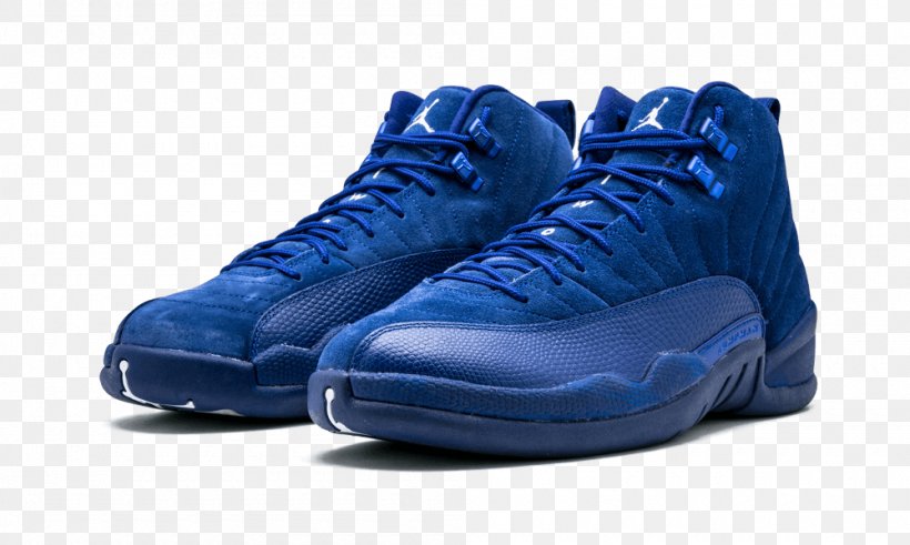Blue Sports Shoes Air Jordan Retro XII Nike, PNG, 1000x600px, Blue, Air Jordan, Air Jordan Retro Xii, Air Presto, Athletic Shoe Download Free
