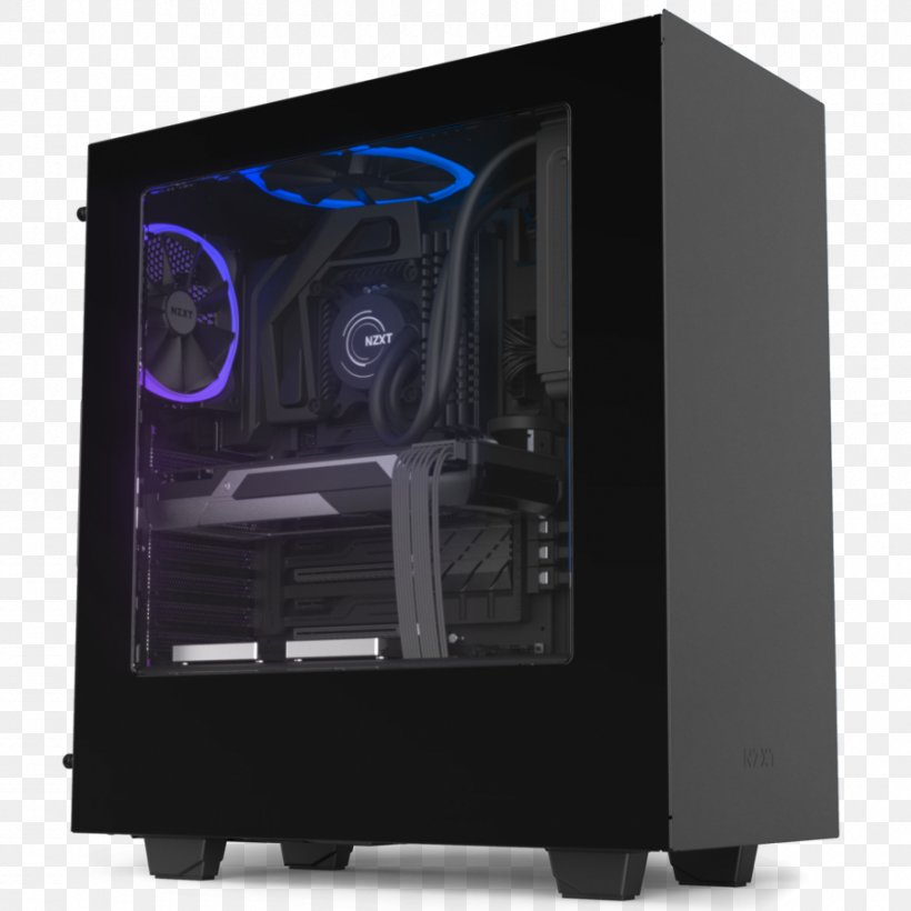 Computer Cases & Housings NZXT Aer RGB Computer Fan RF-AR NZXT Aer RGB Fans With HUE+ Controller RF-AR NZXT HUE+ Advanced PC Lighting AC-HUEPS-M1, PNG, 900x900px, Computer Cases Housings, Computer Case, Computer Component, Computer Cooling, Computer Fan Download Free