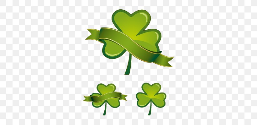 Saint Patrick's Day Shamrock Ireland Clip Art, PNG, 400x400px, 17 March, Shamrock, Clover, Flower, Fourleaf Clover Download Free