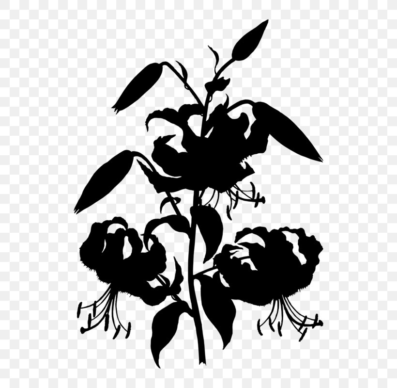 Clip Art Flower Plant Stem Leaf Pattern, PNG, 640x800px, Flower, Blackandwhite, Botany, Branch, Flowering Plant Download Free