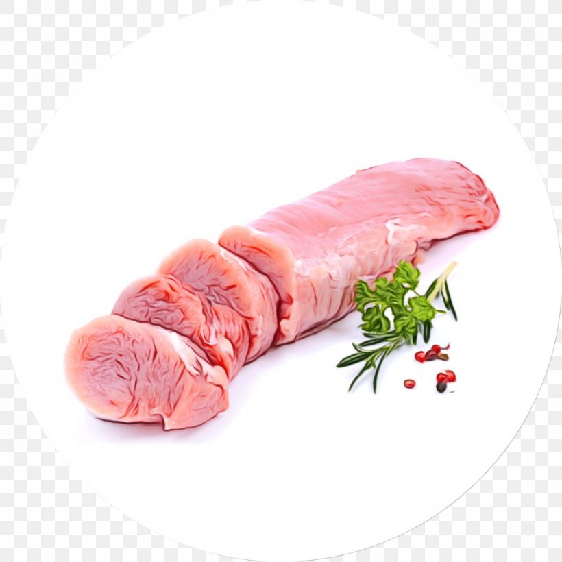 Food Pork Loin Veal Animal Fat Dish, PNG, 1098x1098px, Watercolor, Animal Fat, Beef, Beef Tenderloin, Cuisine Download Free