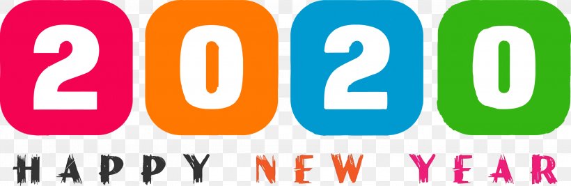 Happy New Year 2020 New Years 2020 2020, PNG, 3000x977px, 2020, Happy New Year 2020, Logo, New Years 2020, Number Download Free