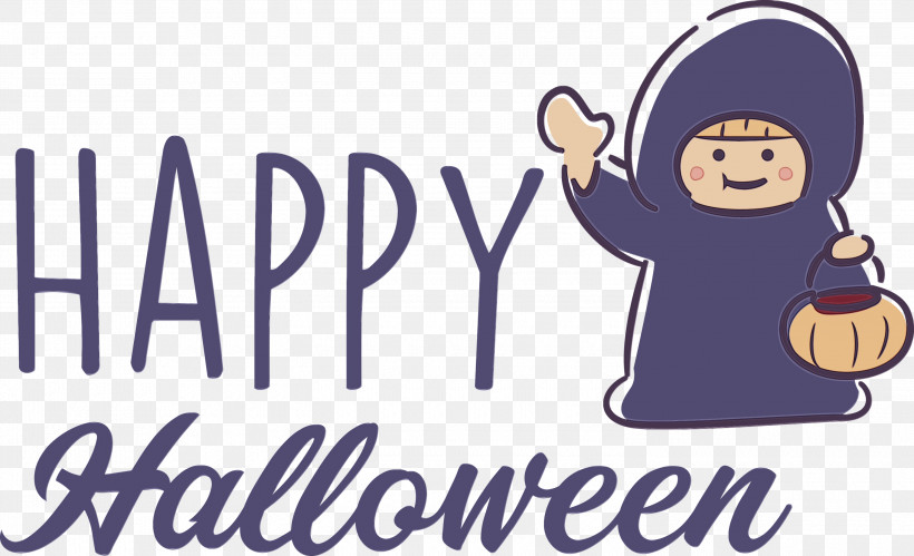 Cartoon Logo Character Happiness Line, PNG, 3000x1829px, Happy Halloween, Behavior, Cartoon, Character, Happiness Download Free