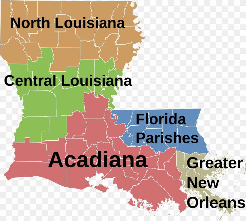 Florida Parishes Acadiana Map Cultural Region North Louisiana, PNG, 4552x4096px, Watercolor, Cartoon, Flower, Frame, Heart Download Free