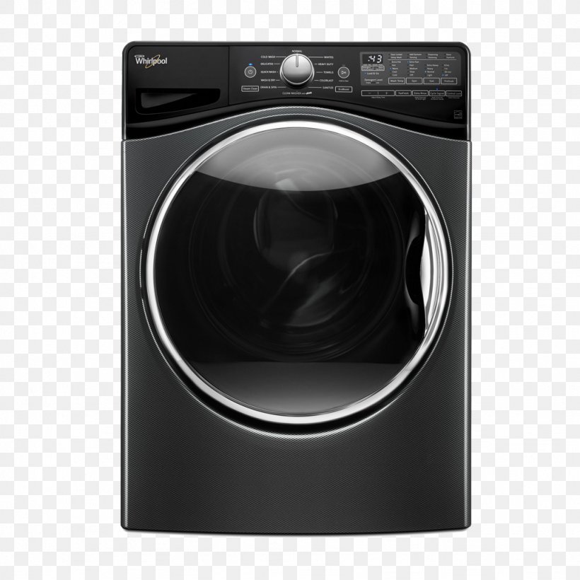 Clothes Dryer Washing Machines Whirlpool WFW92HEF Whirlpool WFW9290F Detergent, PNG, 1024x1024px, Clothes Dryer, Black, Black And White, Cleaning, Combo Washer Dryer Download Free