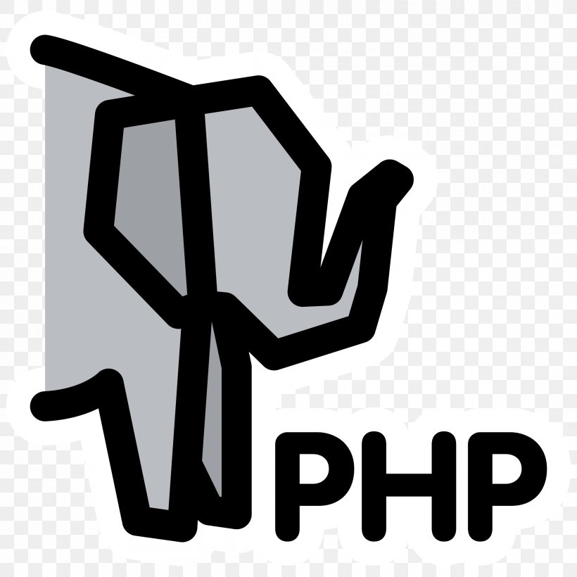 PHP Software Framework Laravel Clip Art, PNG, 2400x2400px, Php, Area, Black And White, Brand, Computer Programming Download Free