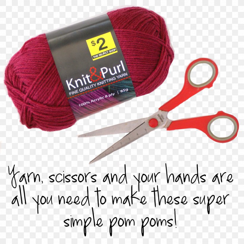 Pom-pom Yarn How-to Knitting Do It Yourself, PNG, 1600x1600px, Pompom, Craft, Do It Yourself, Garland, Howto Download Free