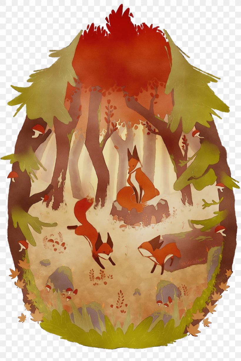 Watercolor Tree, PNG, 1200x1800px, Watercolor, Artist, Digital Art, Drawing, Fox Download Free
