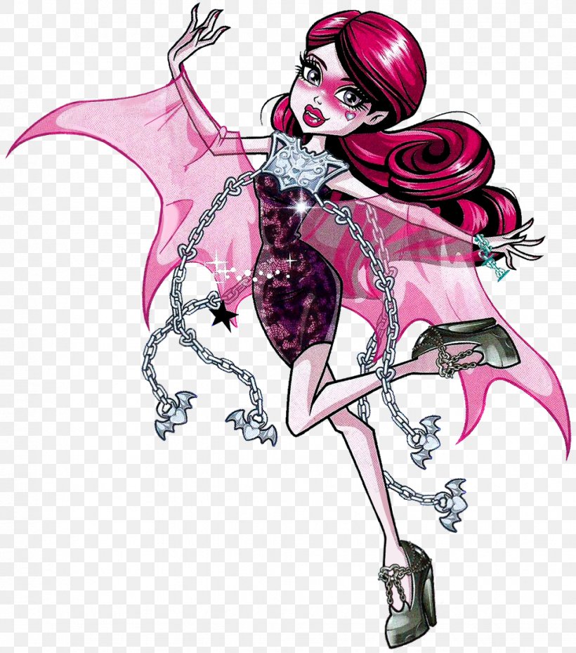 Draculaura Ghoul Monster High Doll Ghost, PNG, 977x1108px, Watercolor, Cartoon, Flower, Frame, Heart Download Free