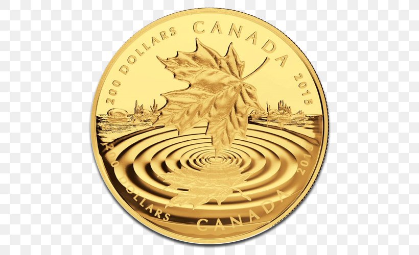 Gold Coin Canadian Gold Maple Leaf Silver Coin, PNG, 500x500px, Coin, Big Maple Leaf, Bullion Coin, Canadian Gold Maple Leaf, Canadian Silver Maple Leaf Download Free