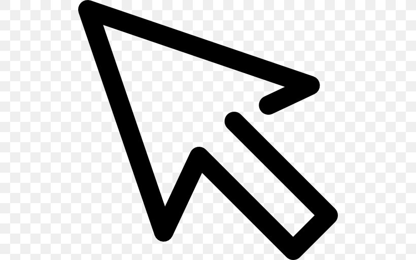 Computer Mouse Pointer Cursor Arrow, PNG, 512x512px, Computer Mouse, Area, Black And White, Brand, Button Download Free