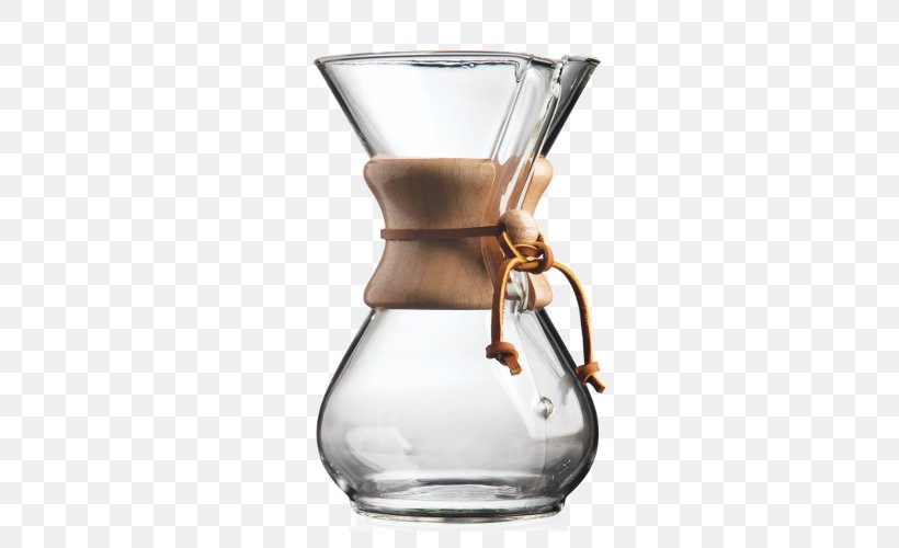 Chemex Coffeemaker Espresso Chemex Six Cup Glass Handle, PNG, 500x500px, Coffee, Barware, Brewed Coffee, Carafe, Chemex Coffeemaker Download Free