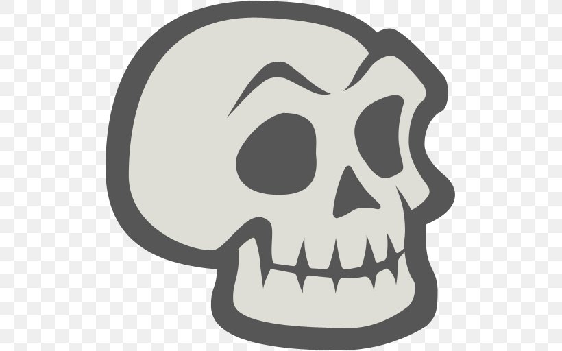 Human Skeleton Skull, PNG, 512x512px, Human Skeleton, Black And White, Bone, Fictional Character, Head Download Free