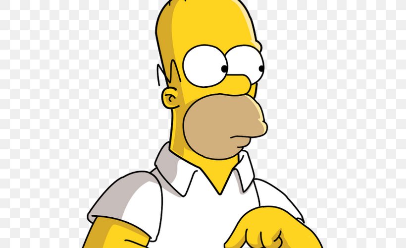 Homer Simpson Bart Simpson Mr. Burns I Am Furious (Yellow), PNG, 500x500px, Homer Simpson, Area, Art, Artwork, Bart Simpson Download Free