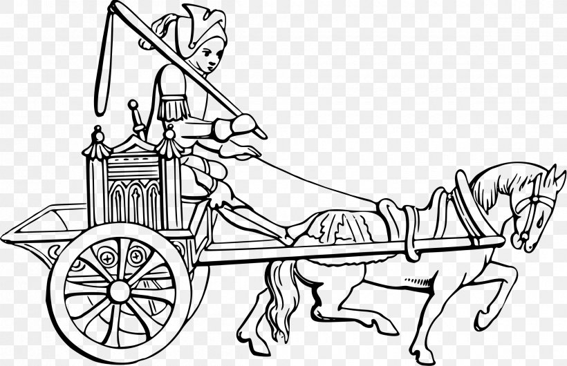 Horse-drawn Vehicle Chariot Carriage Clip Art, PNG, 2400x1553px, Horse, Black And White, Cabriolet, Car, Carriage Download Free