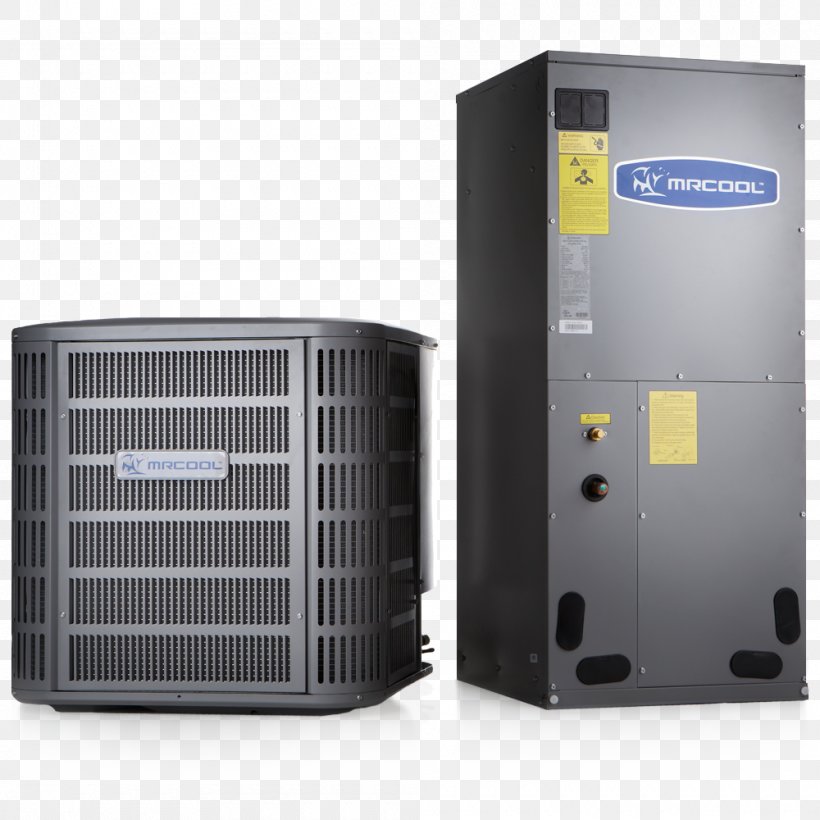 Air Conditioning Seasonal Energy Efficiency Ratio R-410A Ton Of Refrigeration Heat Pump, PNG, 1000x1000px, Air Conditioning, Air Handler, British Thermal Unit, Central Heating, Condenser Download Free