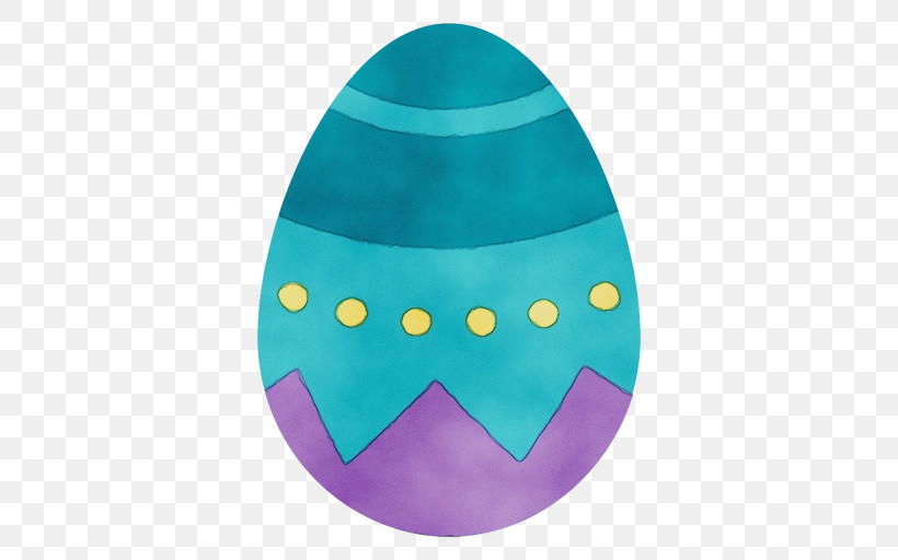 Easter Egg, PNG, 512x512px, Watercolor, Easter Egg, Egg, Paint, Turquoise Download Free