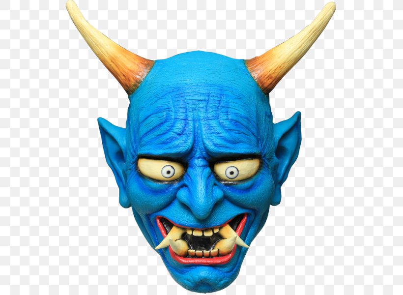 Oni Latex Mask Halloween Costume, PNG, 600x600px, Oni, Blue Demon, Clothing, Costume, Costume Party Download Free