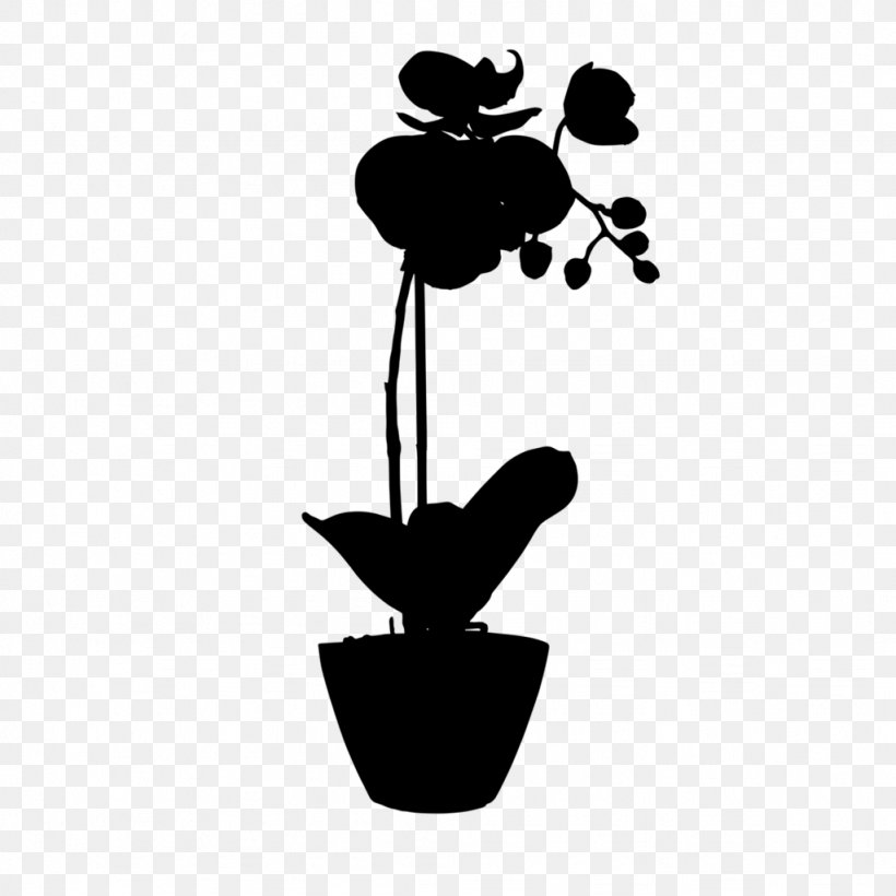 Flowering Plant Clip Art Silhouette Leaf, PNG, 1024x1024px, Flowering Plant, Black M, Blackandwhite, Flower, Flowerpot Download Free