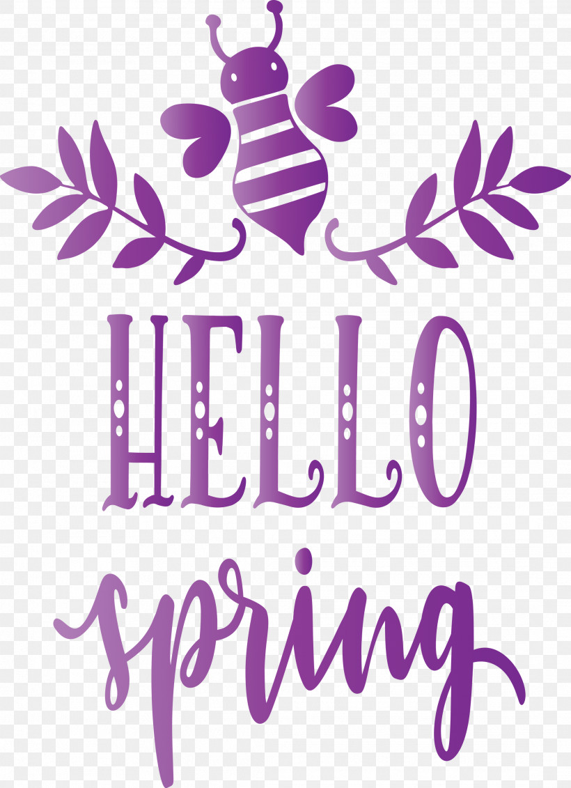 Hello Spring Spring, PNG, 2174x3000px, Hello Spring, Logo, Magenta, Plant, Purple Download Free