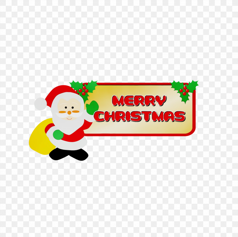 Santa Claus, PNG, 3000x2981px, Watercolor, Label, Logo, Paint, Rectangle Download Free