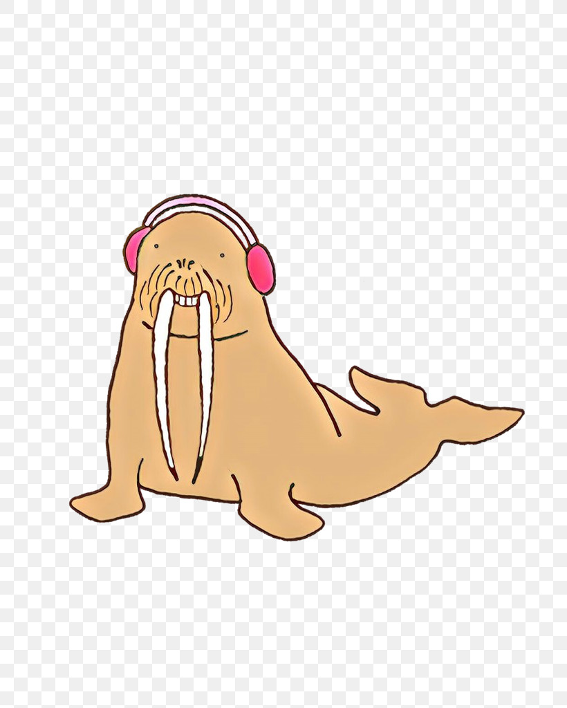 Walrus Cartoon Seal Pink California Sea Lion, PNG, 768x1024px, Walrus, Animation, California Sea Lion, Cartoon, Pink Download Free
