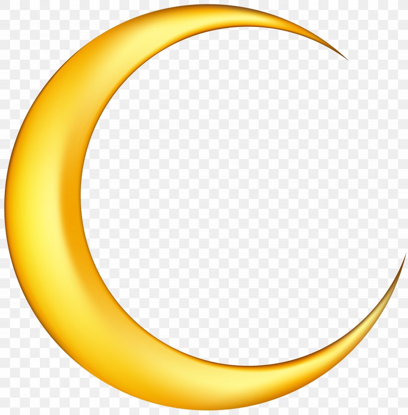 Crescent Moon Clip Art, PNG, 5011x5108px, Crescent, Cartoon, Gold, Lunar Phase, Material Download Free